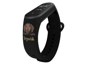 Náhradní náramek Mi band 3/4/5/6/7 Jezevčík (Barevná varianta Bílá, Pro Přístroj Xiaomi Mi Band 7)
