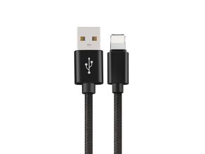 Pletený kabel 1m USB na lightning (Barva červený)