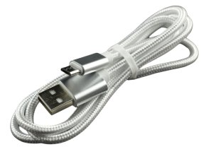 Pletený kabel 1m USB na MICRO-USB (Barva červený)