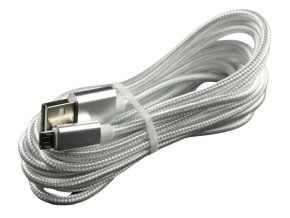 Pletený kabel 3m USB na MICRO-USB (Barva červený)