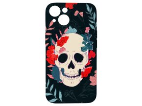 60351 kryt lebka s kvety pro iphone 15 plus