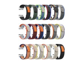 Nylonový řemínek se stahovacím poutkem 22mm (Barevná varianta Ultra černý)