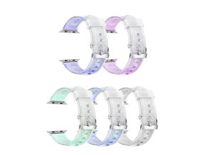 Průhledný třpytivý řemínek pro Apple Watch 42/44/45/46/49mm (Barva náramku Modrá)