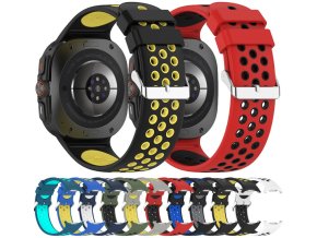 Dvojbarevný řemínek pro Samsung Galaxy Watch Ultra (Barva Černo-žlutý)