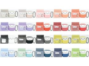 Jednobarevný obal s karabinou pro AirPods 4 (Barva Yellow)
