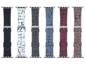 Koženkový řemínek s přezkou pro Apple Watch 38/40/41/42(S10)mm (Barva náramku Švestková)