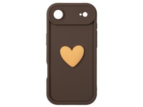 68288 1 silikonovy hnedy kryt s 3d srdickem pro iphone 17 air