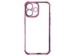 68732 pruhledny kryt s ruzovou hranou pro iphone 17