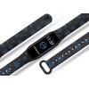 Náhradní náramek Mi band 3/4/5/6/7 Šedomodré lístky (Barevná varianta Bílá, Pro Přístroj Xiaomi Mi Band 7)
