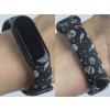 Náhradní náramek Mi band 3/4/5/6/7 Lebky (Barevná varianta Bílá, Pro Přístroj Xiaomi Mi Band 7)