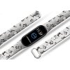 Náhradní náramek Mi band 3/4/5/6/7 Lebky (Barevná varianta Bílá, Pro Přístroj Xiaomi Mi Band 7)