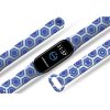 Náhradní náramek Mi band 3/4/5/6/7 Modro-Fialový Hexagon (Barevná varianta Bílá, Pro Přístroj Xiaomi Mi Band 7)