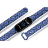 Náhradní náramek Mi band 3/4/5/6/7 Modro-Fialový Hexagon (Barevná varianta Bílá, Pro Přístroj Xiaomi Mi Band 7)