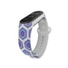 Náhradní náramek Mi band 3/4/5/6/7 Modro-Fialový Hexagon (Barevná varianta Bílá, Pro Přístroj Xiaomi Mi Band 7)