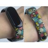 Náhradní náramek Mi band 3/4/5/6/7 Cannabis lebky (Barva Vícebarevná, Pro Přístroj Xiaomi Mi Band 7)