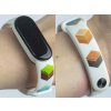 Náhradní náramek Mi band 3/4/5/6/7 Kostky (Barevná varianta Bílá, Pro Přístroj Xiaomi Mi Band 7)