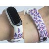 Náhradní náramek Mi band 3/4/5/6/7 Květy (Barva Vícebarevná, Pro Přístroj Xiaomi Mi Band 7)
