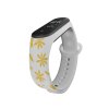 Náhradní náramek Mi band 3/4/5/6/7 Oranžové lístky (Barevná varianta Bílá, Pro Přístroj Xiaomi Mi Band 7)