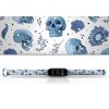 Náhradní náramek Mi band 3/4/5/6/7 Modré lebky (Barevná varianta Bílá, Pro Přístroj Xiaomi Mi Band 7)