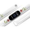 Náhradní náramek Mi band 3/4/5/6/7 Červená růže (Barevná varianta Bílá, Pro Přístroj Xiaomi Mi Band 7)