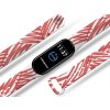 Náhradní náramek Mi band 3/4/5/6/7 Červená čmáranice (Barva Vícebarevná, Pro Přístroj Xiaomi Mi Band 7)