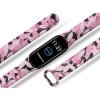Náhradní náramek Mi band 3/4/5/6/7 Růžové listí (Barevná varianta Bílá, Pro Přístroj Xiaomi Mi Band 7)