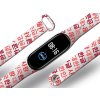 Náhradní náramek Mi band 3/4/5/6/7 Korejské písmo (Barevná varianta Bílá, Pro Přístroj Xiaomi Mi Band 7)