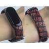 Náhradní náramek Mi band 3/4/5/6/7 Korejské písmo (Barevná varianta Bílá, Pro Přístroj Xiaomi Mi Band 7)