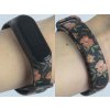 Náhradní náramek Mi band 3/4/5/6/7  Červená květina (Barevná varianta Bílá, Pro Přístroj Xiaomi Mi Band 7)