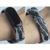 Náhradní náramek Mi band 3/4/5/6/7 Černobílý mramor (Barva Vícebarevná, Pro Přístroj Xiaomi Mi Band 7)
