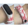 Náhradní náramek Mi band 3/4/5/6/7 Červená skvrna od oleje (Barva Vícebarevná, Pro Přístroj Xiaomi Mi Band 7)