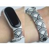 Náhradní náramek Mi band 3/4/5/6/7 Tajemné půlkruhy (Barva Vícebarevná, Pro Přístroj Xiaomi Mi Band 7)