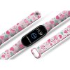 Náhradní náramek Mi band 3/4/5/6/7 Růžová a modrá srdíčka (Barevná varianta Bílá, Pro Přístroj Xiaomi Mi Band 7)