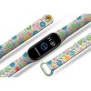 Náhradní náramek Mi band 3/4/5/6/7 Barevné květiny (Barevná varianta Bílá, Pro Přístroj Xiaomi Mi Band 7)