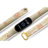 Náhradní náramek Mi band 3/4/5/6/7 Oranžové květiny (Barevná varianta Bílá, Pro Přístroj Xiaomi Mi Band 7)
