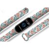 Náhradní náramek Mi band 3/4/5/6/7 Červené květiny (Barevná varianta Bílá, Pro Přístroj Xiaomi Mi Band 7)