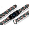 Náhradní náramek Mi band 3/4/5/6/7 Červené květiny (Barevná varianta Bílá, Pro Přístroj Xiaomi Mi Band 7)