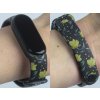 Náhradní náramek Mi band 3/4/5/6/7 Žluté květiny (Barevná varianta Bílá, Pro Přístroj Xiaomi Mi Band 7)