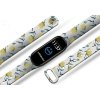 Náhradní náramek Mi band 3/4/5/6/7 Žluté květiny (Barevná varianta Bílá, Pro Přístroj Xiaomi Mi Band 7)