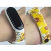 Náhradní náramek Mi band 3/4/5/6/7 Žlutá louka (Barevná varianta Bílá, Pro Přístroj Xiaomi Mi Band 7)