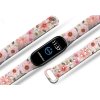 Náhradní náramek Mi band 3/4/5/6/7 Růžová louka (Barevná varianta Bílá, Pro Přístroj Xiaomi Mi Band 7)