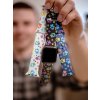 Apple watch řemínek Barevné pacičky (Barva Bílá, Rozměr 42/44/45/46/49mm)