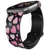 Apple watch řemínek Růžová a modrá srdíčka (Barva Bílá, Rozměr 42/44/45/49mm)