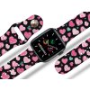 Apple watch řemínek Růžová a modrá srdíčka (Barva Bílá, Rozměr 42/44/45/49mm)