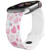 Apple watch řemínek Růžová a modrá srdíčka (Barva Bílá, Rozměr 42/44/45/49mm)