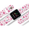 Apple watch řemínek Růžová a modrá srdíčka (Barva Bílá, Rozměr 42/44/45/49mm)