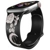 Apple watch řemínek Černá růže (Rozměr 42/44/45/46/49mm, barva pásku bílá)
