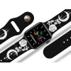 Apple watch řemínek Černá růže (Rozměr 42/44/45/46/49mm, barva pásku bílá)