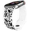 Apple watch řemínek Černobílé listy (Rozměr 42/44/45/46/49mm)