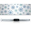 Náhradní náramek Mi band 3/4/5/6/7 Vločky (Barevná varianta Bílá, Pro Přístroj Xiaomi Mi Band 7)